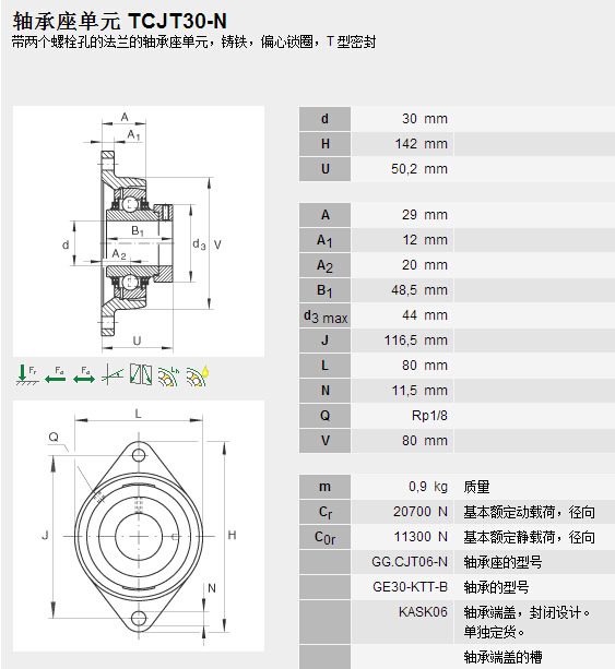 鑫宙國際貿(mào)易(上海)有限公司進(jìn)口TCJT30-N軸承參數(shù)資料